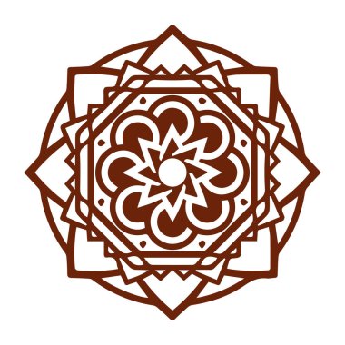 Güzel çiçek sanatı ve mandala vektör tasarımı