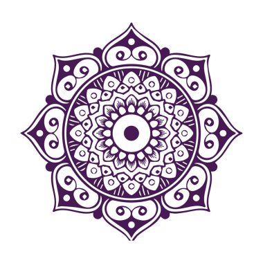 Güzel çiçek sanatı ve mandala vektör tasarımı