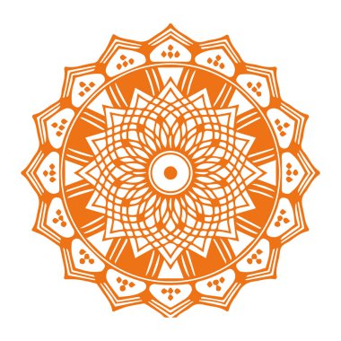 Güzel çiçek sanatı ve mandala vektör tasarımı