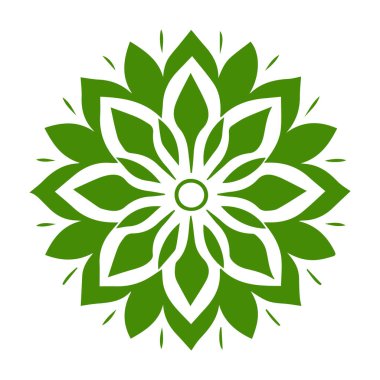 Güzel çiçek sanatı ve mandala vektör tasarımı