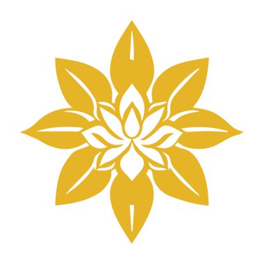 Güzel çiçek sanatı ve mandala vektör tasarımı