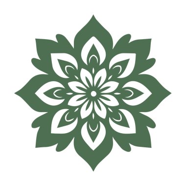 Güzel çiçek sanatı ve mandala vektör tasarımı