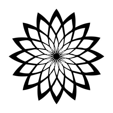 Güzel çiçek sanatı ve mandala vektör tasarımı