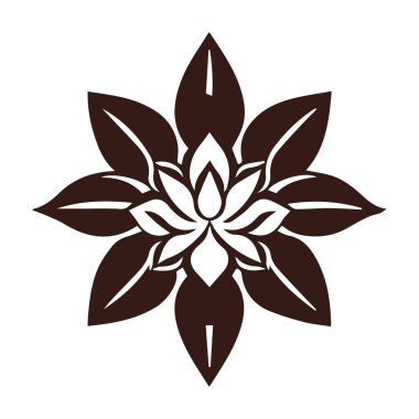 Güzel çiçek sanatı ve mandala vektör tasarımı