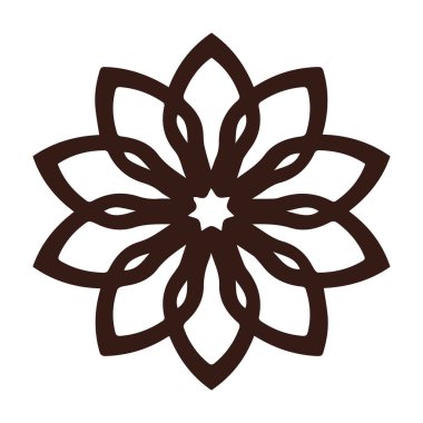 Güzel çiçek sanatı ve mandala vektör tasarımı