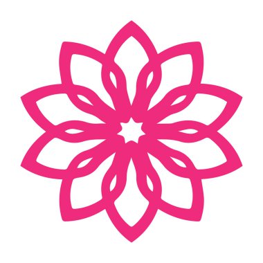 Güzel çiçek sanatı ve mandala vektör tasarımı