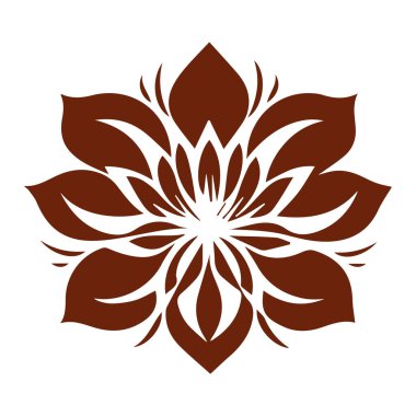 Güzel çiçek sanatı ve mandala vektör tasarımı