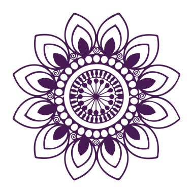 Güzel çiçek sanatı ve mandala vektör tasarımı