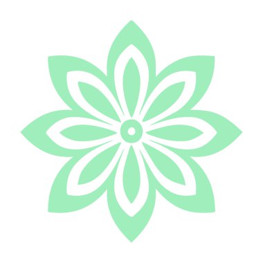 Güzel çiçek sanatı ve mandala vektör tasarımı