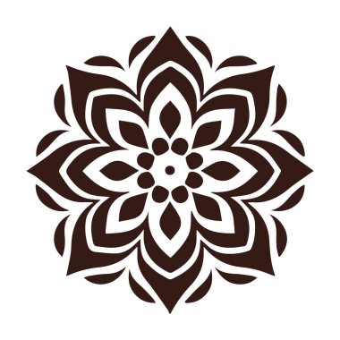 Güzel çiçek sanatı ve mandala vektör tasarımı