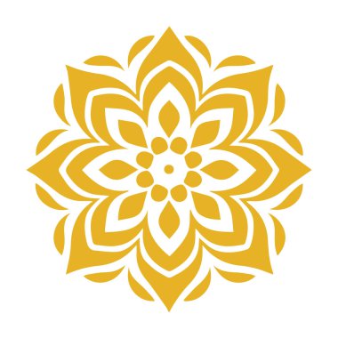 Güzel çiçek sanatı ve mandala vektör tasarımı