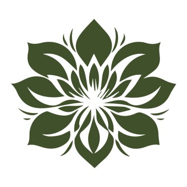 Güzel çiçek sanatı ve mandala vektör tasarımı