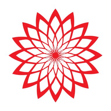 Güzel çiçek sanatı ve mandala vektör tasarımı