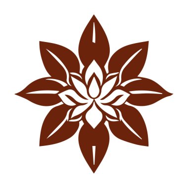 Güzel çiçek sanatı ve mandala vektör tasarımı