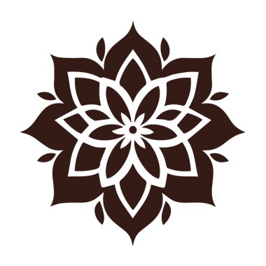 Güzel çiçek sanatı ve mandala vektör tasarımı