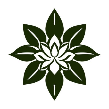 Güzel çiçek sanatı ve mandala vektör tasarımı