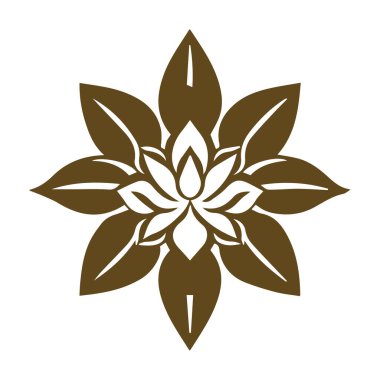 Güzel çiçek sanatı ve mandala vektör tasarımı