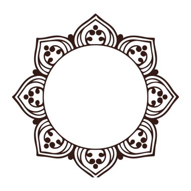 Güzel çiçek sanatı ve mandala vektör tasarımı