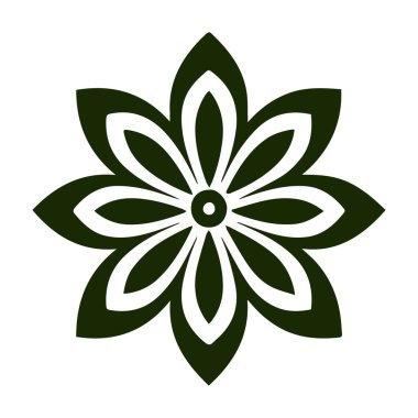 Güzel çiçek sanatı ve mandala vektör tasarımı