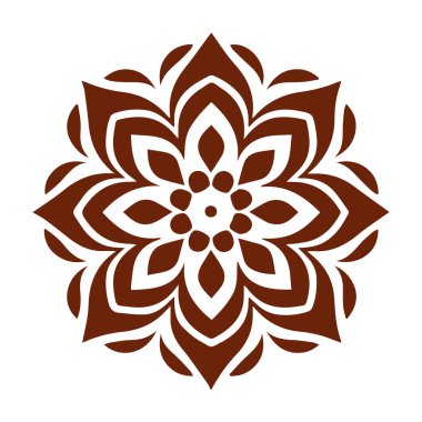 Güzel çiçek sanatı ve mandala vektör tasarımı