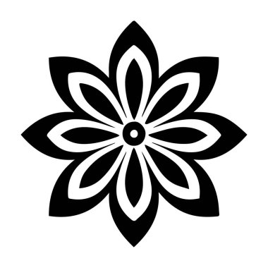 Güzel çiçek sanatı ve mandala vektör tasarımı