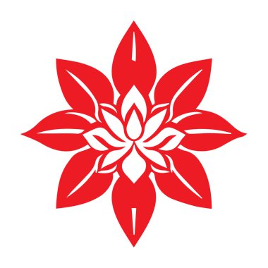 Güzel çiçek sanatı ve mandala vektör tasarımı