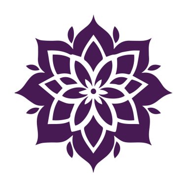 Güzel çiçek sanatı ve mandala vektör tasarımı