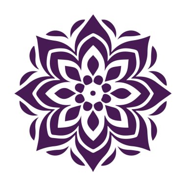 Güzel çiçek sanatı ve mandala vektör tasarımı