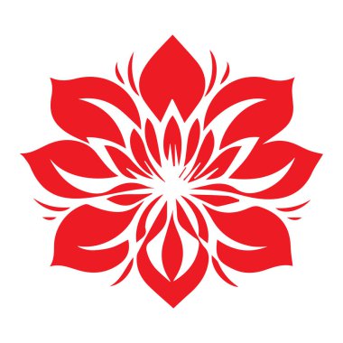 Güzel çiçek sanatı ve mandala vektör tasarımı