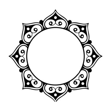 Güzel çiçek sanatı ve mandala vektör tasarımı