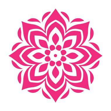 Güzel çiçek sanatı ve mandala vektör tasarımı