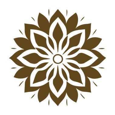 Güzel çiçek sanatı ve mandala vektör tasarımı