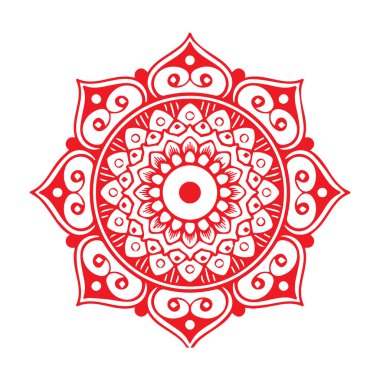 Güzel çiçek sanatı ve mandala vektör tasarımı