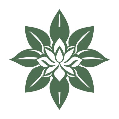 Güzel çiçek sanatı ve mandala vektör tasarımı