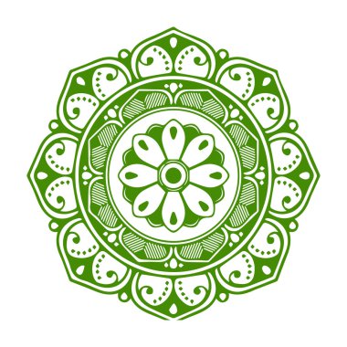 Güzel çiçek sanatı ve mandala vektör tasarımı