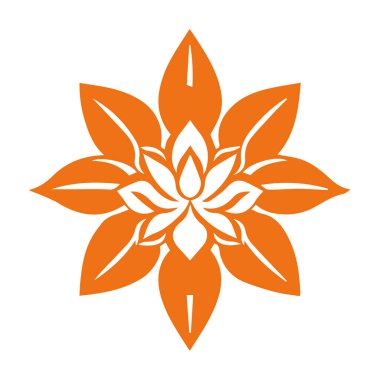 Güzel çiçek sanatı ve mandala vektör tasarımı