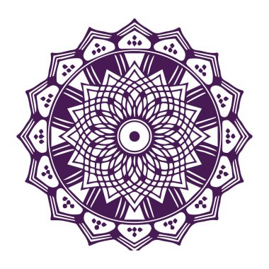 Güzel çiçek sanatı ve mandala vektör tasarımı