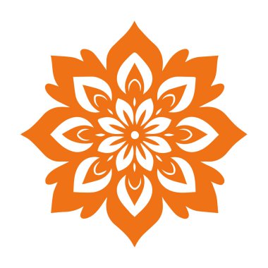 Güzel çiçek sanatı ve mandala vektör tasarımı