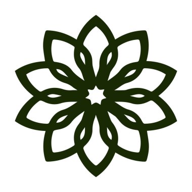 Güzel çiçek sanatı ve mandala vektör tasarımı