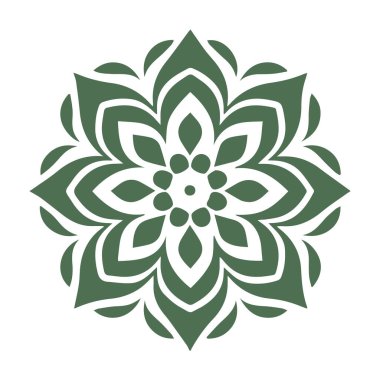 Güzel çiçek sanatı ve mandala vektör tasarımı