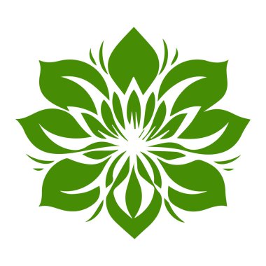 Güzel çiçek sanatı ve mandala vektör tasarımı