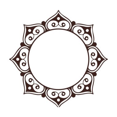 Güzel çiçek sanatı ve mandala vektör tasarımı