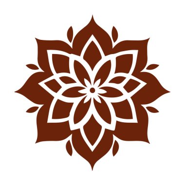 Güzel çiçek sanatı ve mandala vektör tasarımı