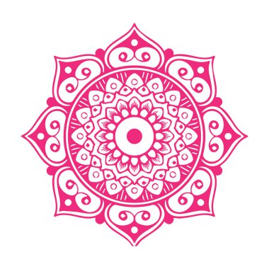 Güzel çiçek sanatı ve mandala vektör tasarımı