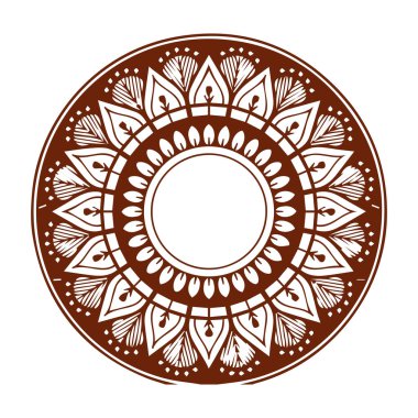 Güzel çiçek sanatı ve mandala vektör tasarımı