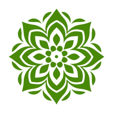 Güzel çiçek sanatı ve mandala vektör tasarımı