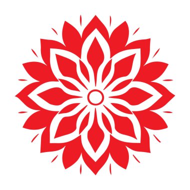 Güzel çiçek sanatı ve mandala vektör tasarımı