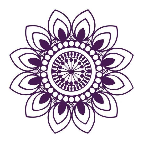 Güzel çiçek sanatı ve mandala vektör tasarımı