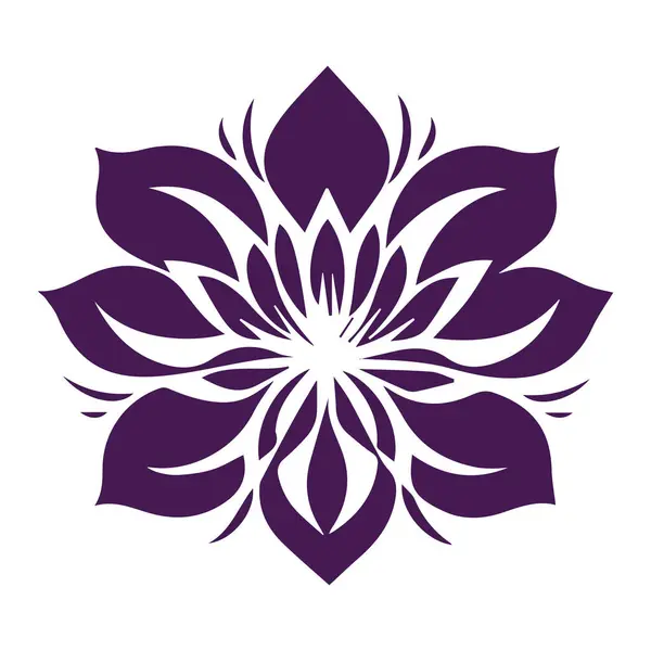 Güzel çiçek sanatı ve mandala vektör tasarımı