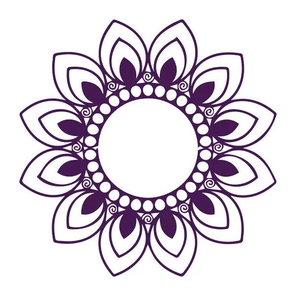 Güzel çiçek sanatı ve mandala vektör tasarımı